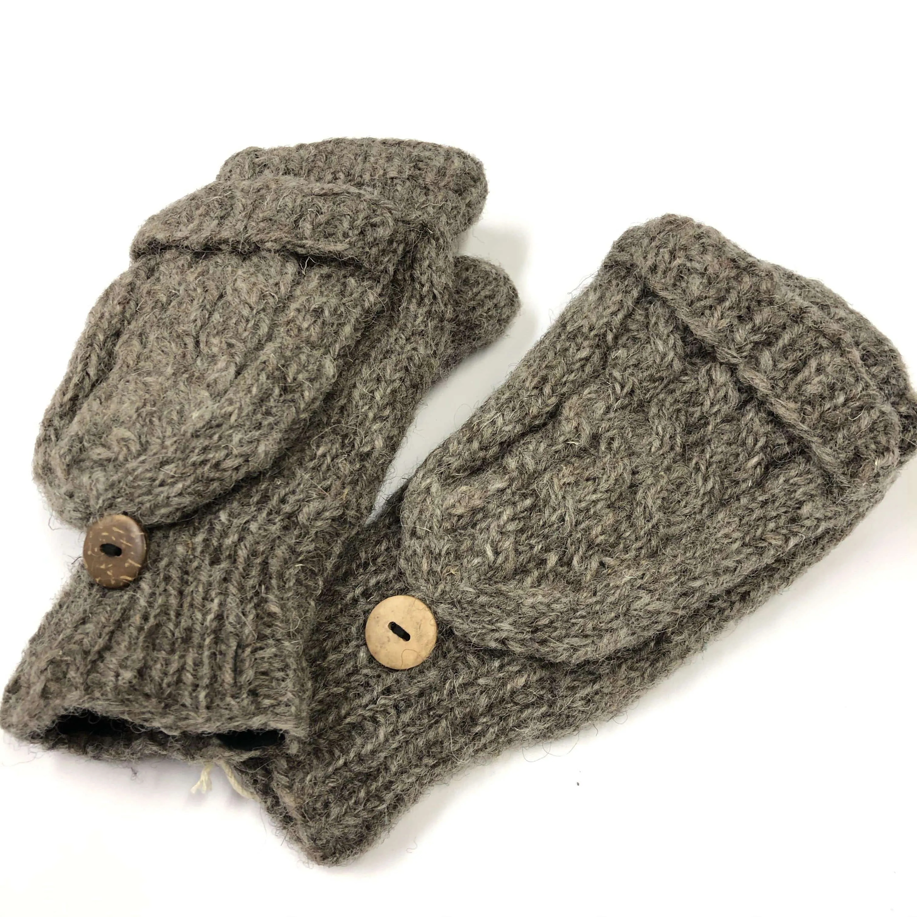 Flap Cover Fingerless Gloves