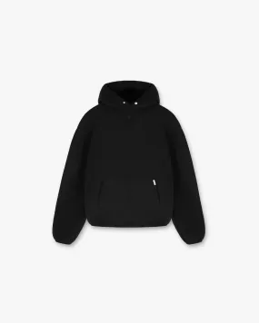 Fleece Oversized Hoodie - Black