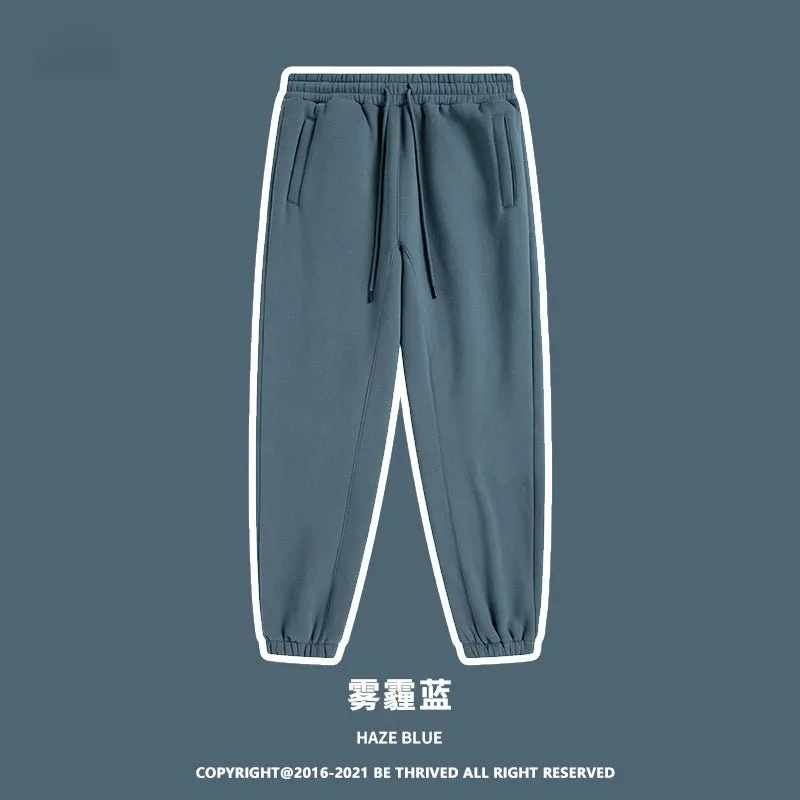 Fleece Thickened Hooded Solid Color Sweater Sweatpants Hoodie Couple Suit