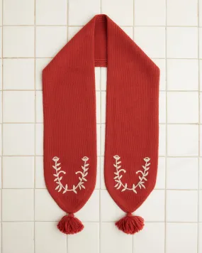 Floret Scarf - Red