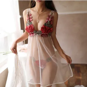 Flower Mesh Nightdress