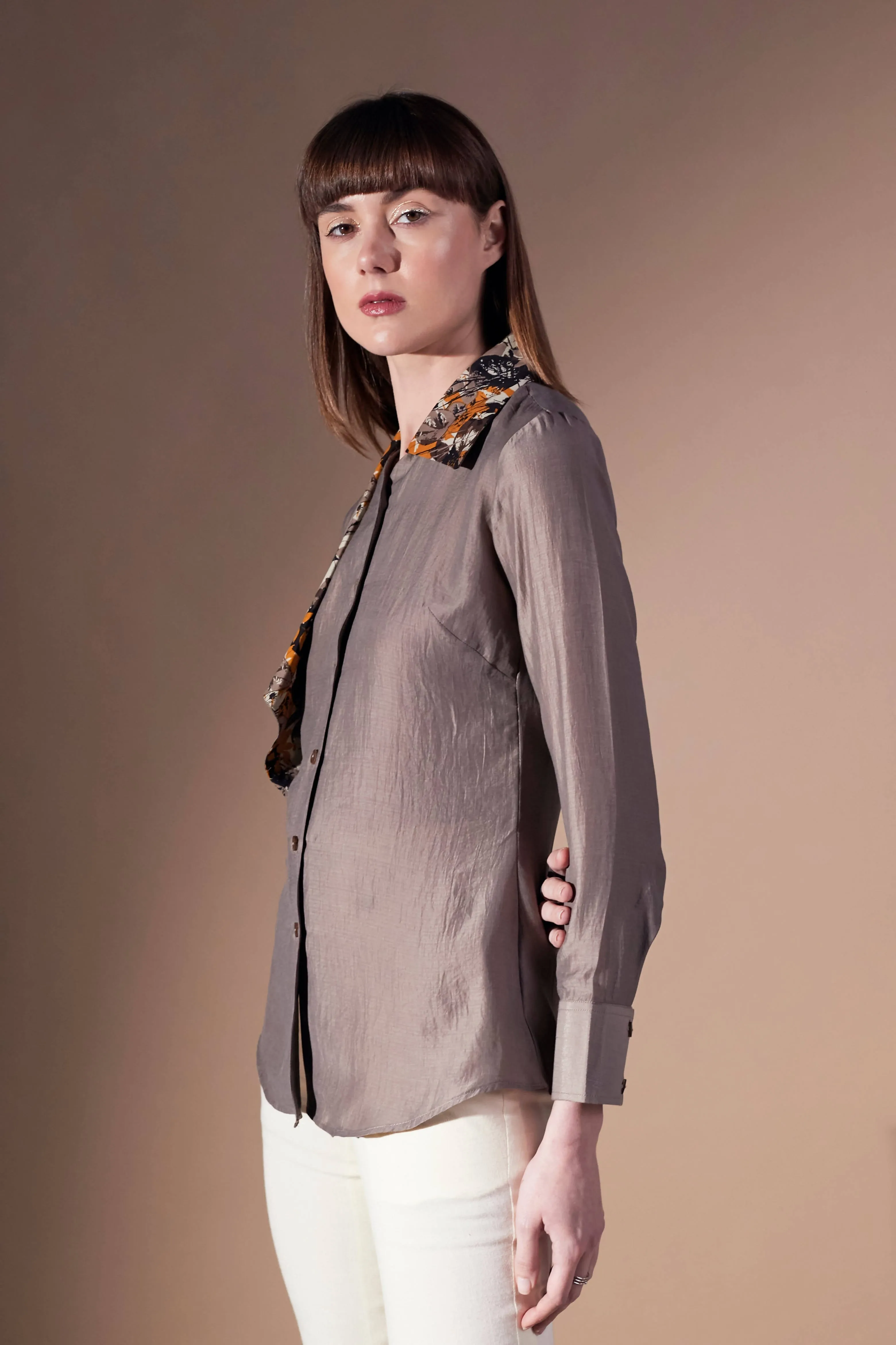 Formal Women's Grey Office Shirt