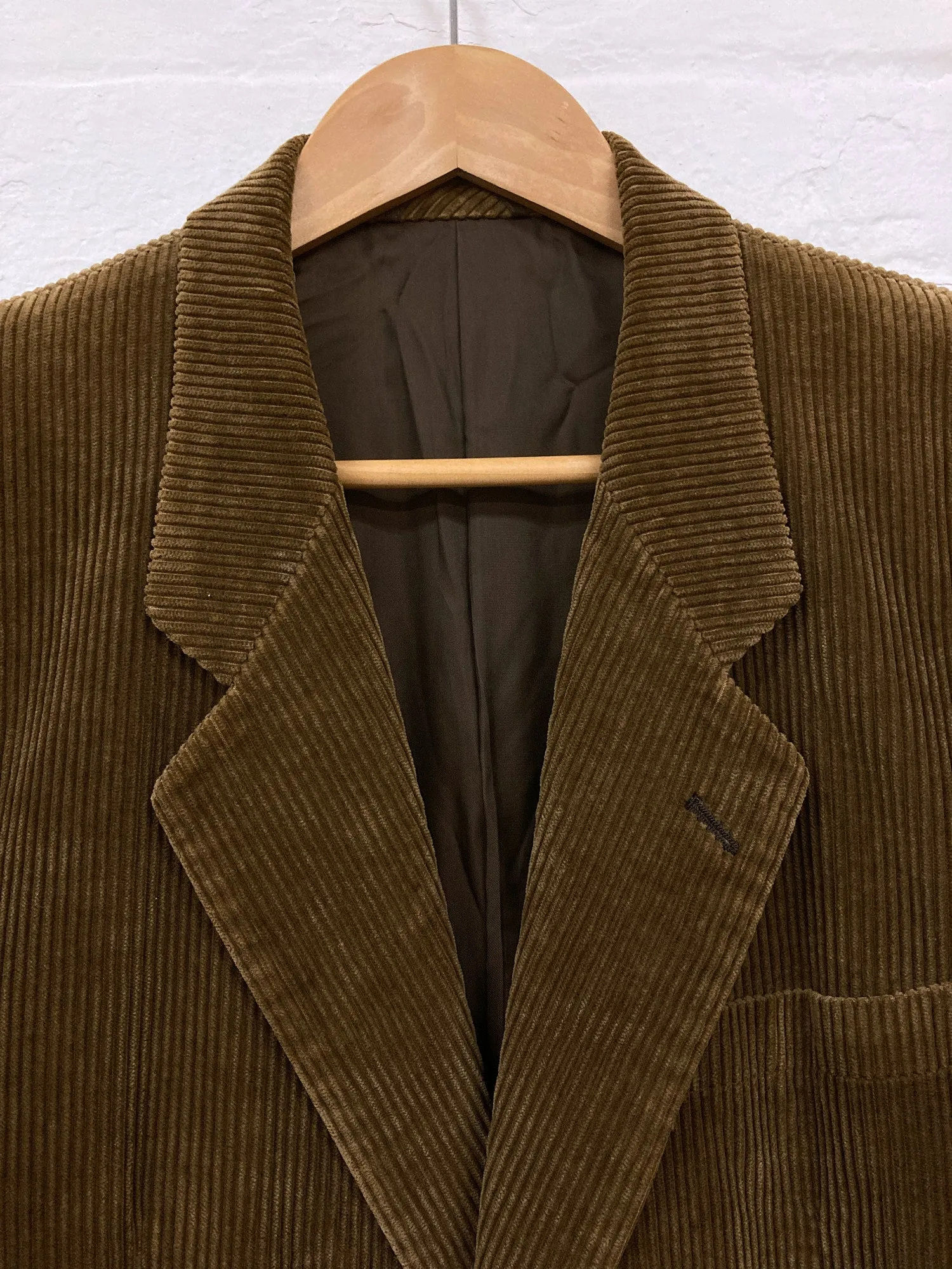 Georges Rech Homme 1970s - 80s brown cotton corduroy 2 button blazer - M