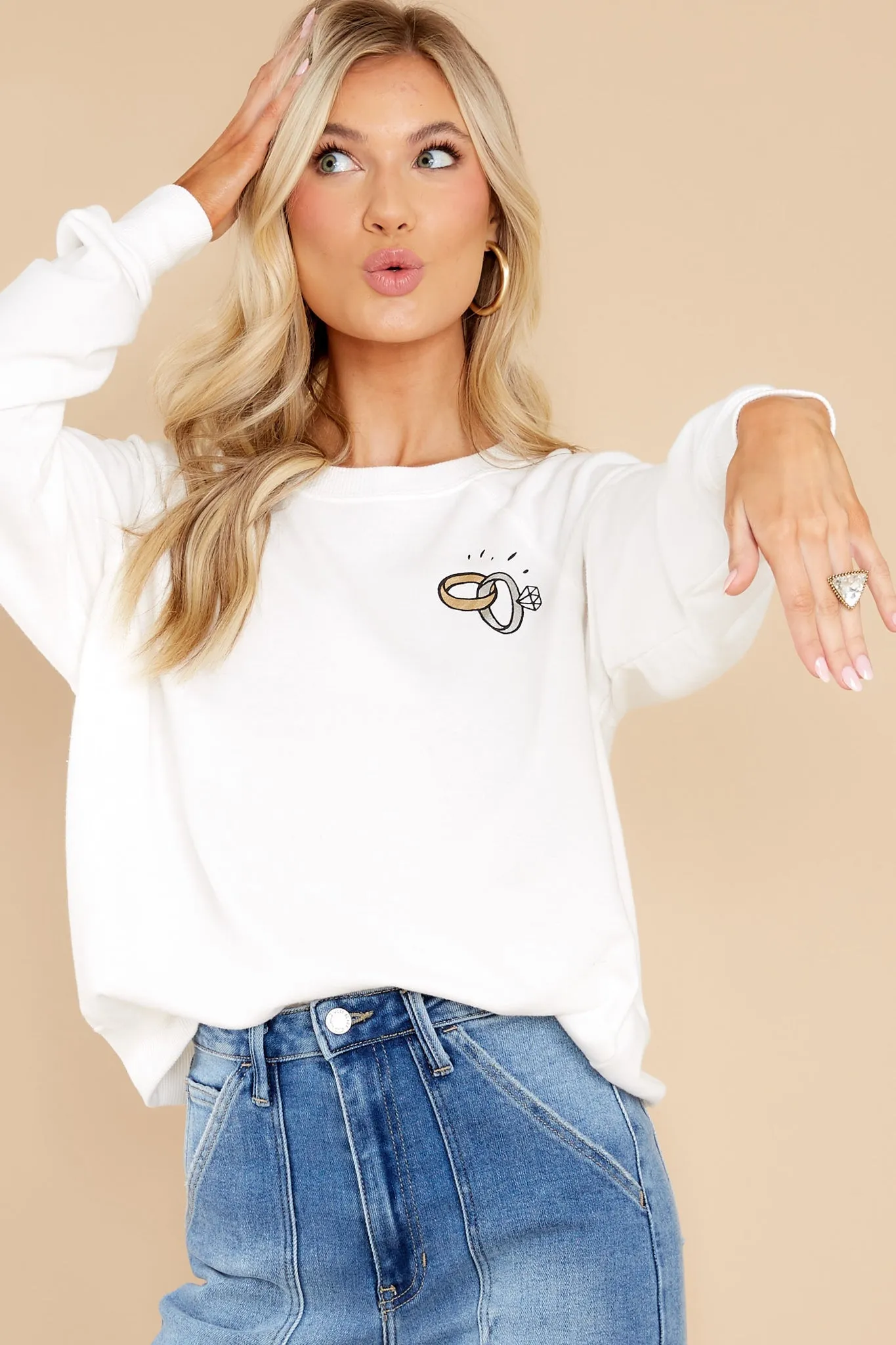 Getting Acquainted Sommers White Sweatshirt