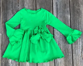 Girls Green Knit Top