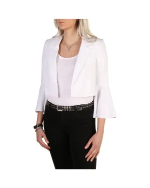 Guess Women's Bell Sleeve Cropped Blazer White