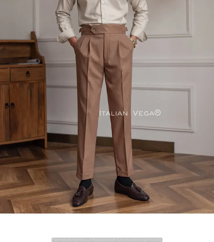 Italian Khakhi Signature Gurkha Pants by Italian Vega®