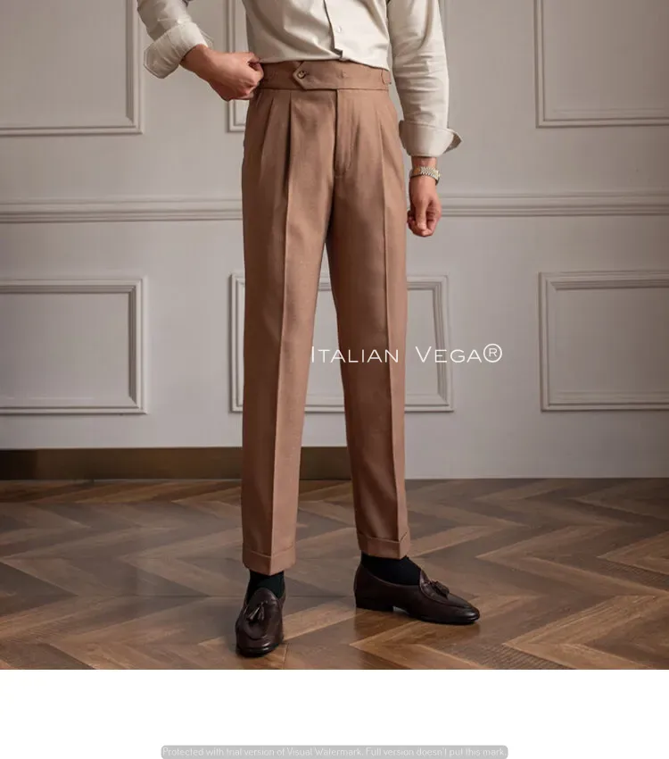 Italian Khakhi Signature Gurkha Pants by Italian Vega®