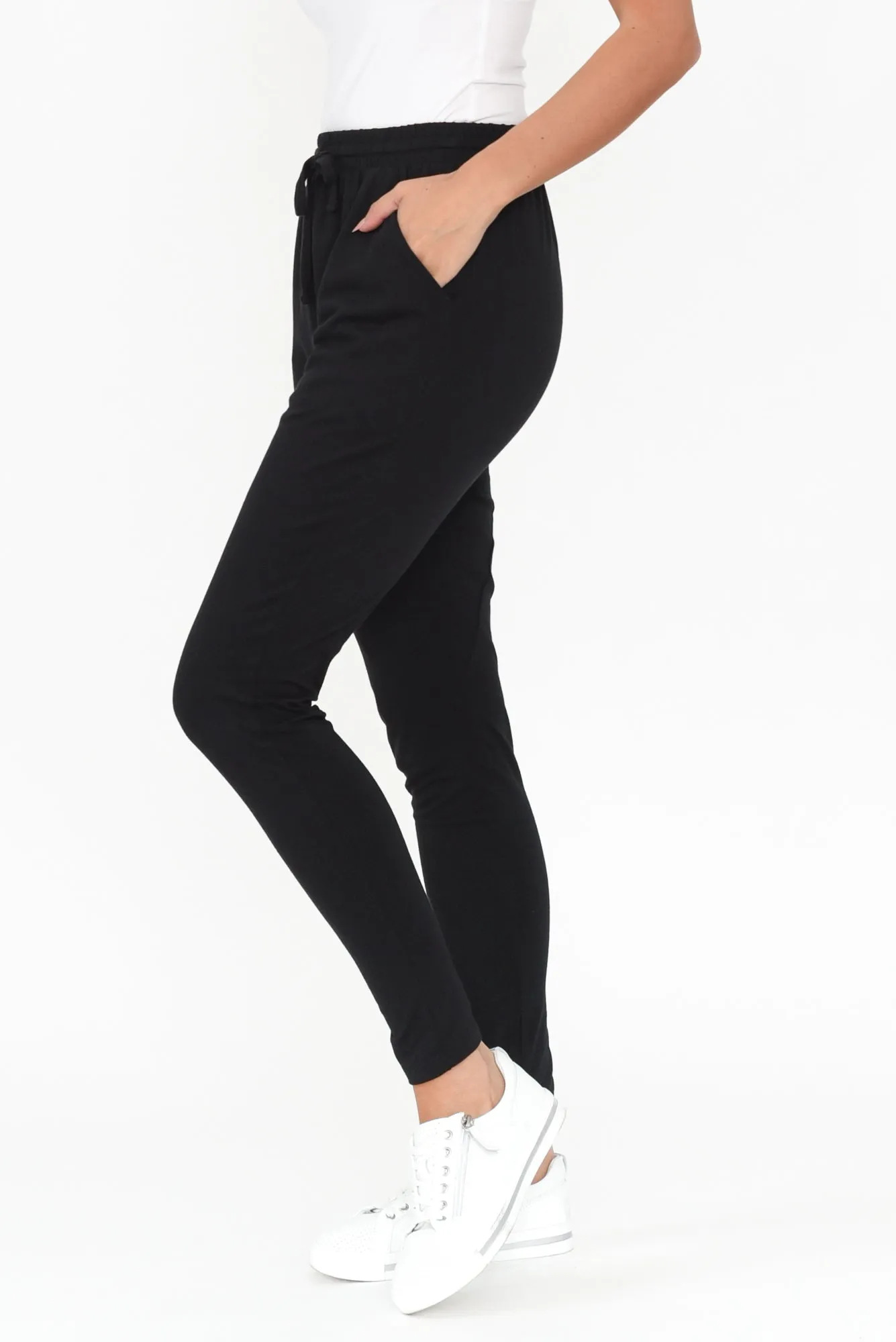 Jade Black Slouch Pants