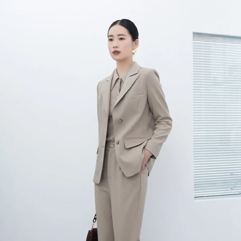 Khaki Grey Suit Blazer