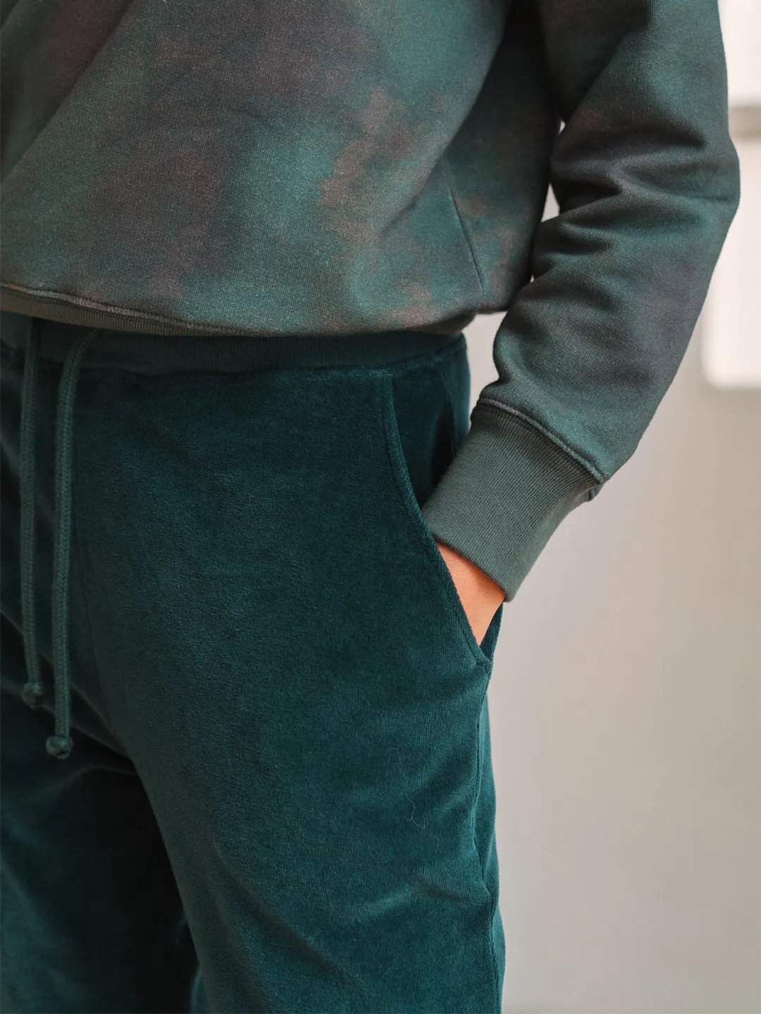 Krivus Velvet Sweatpants Deep Lake Turquoise