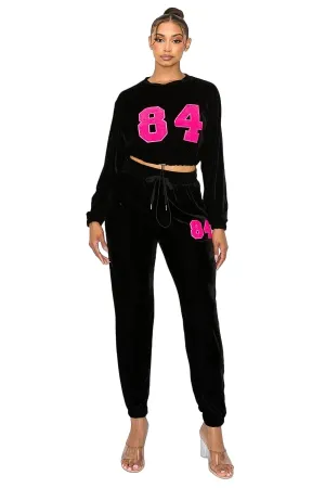 La Diosa Women's Velvet Joggers