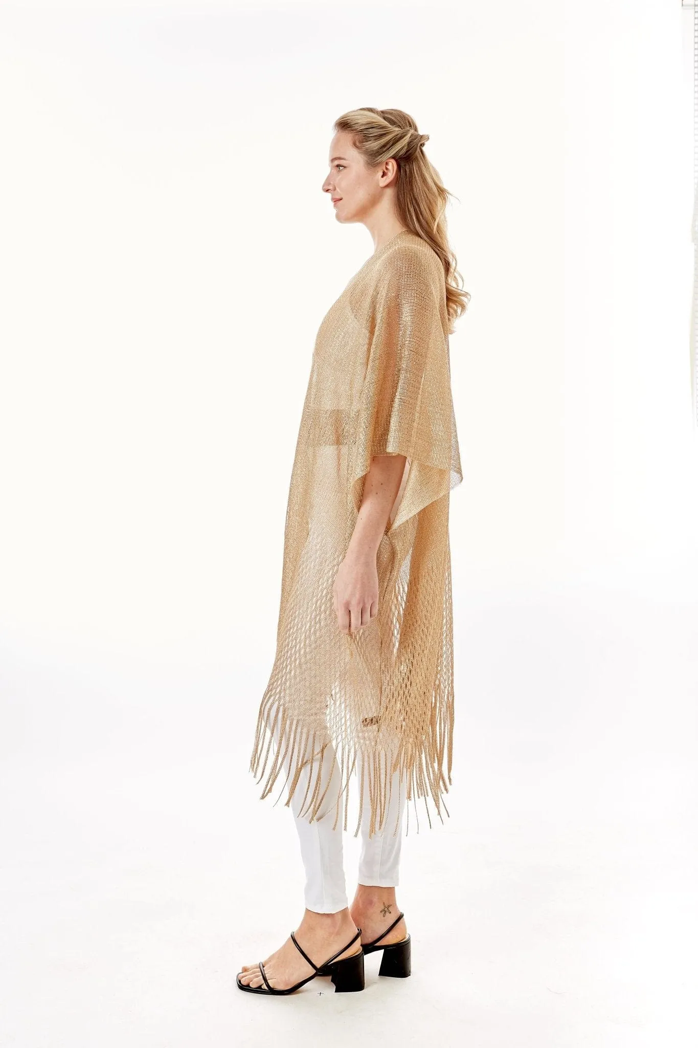 LOF802 Metallic Net Fringe Cover-up