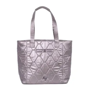 LUG Two-Step Tote Bag in Metallic Pearl