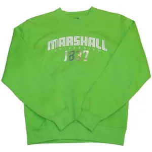 Marshall Thundering Herd Gear for Sports Women Lime Green Sweatshirt (XS)