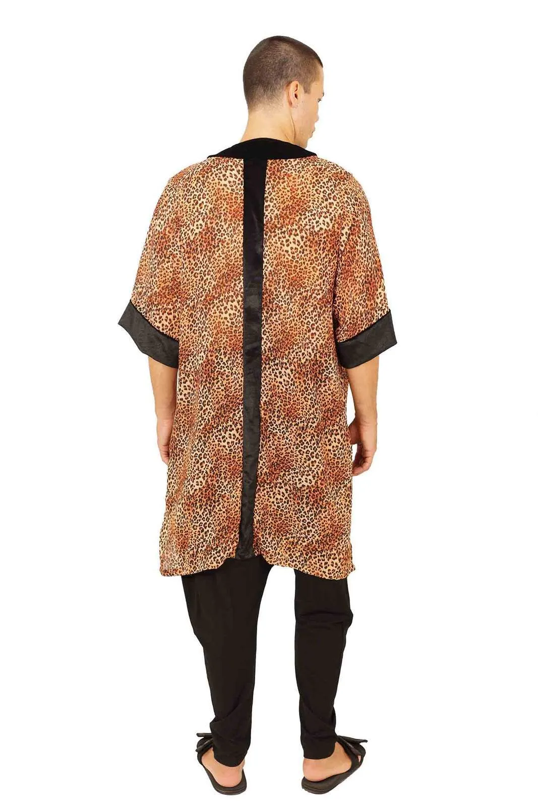 Mens Leopard Robe