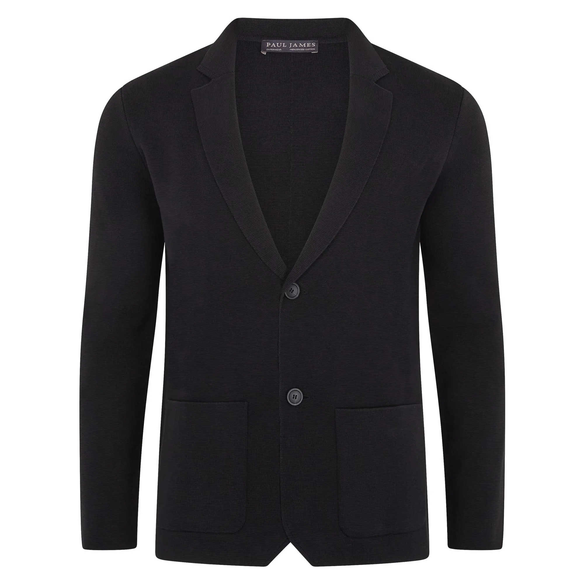 Mens Lightweight Mercerised Cotton Knitted Blazer