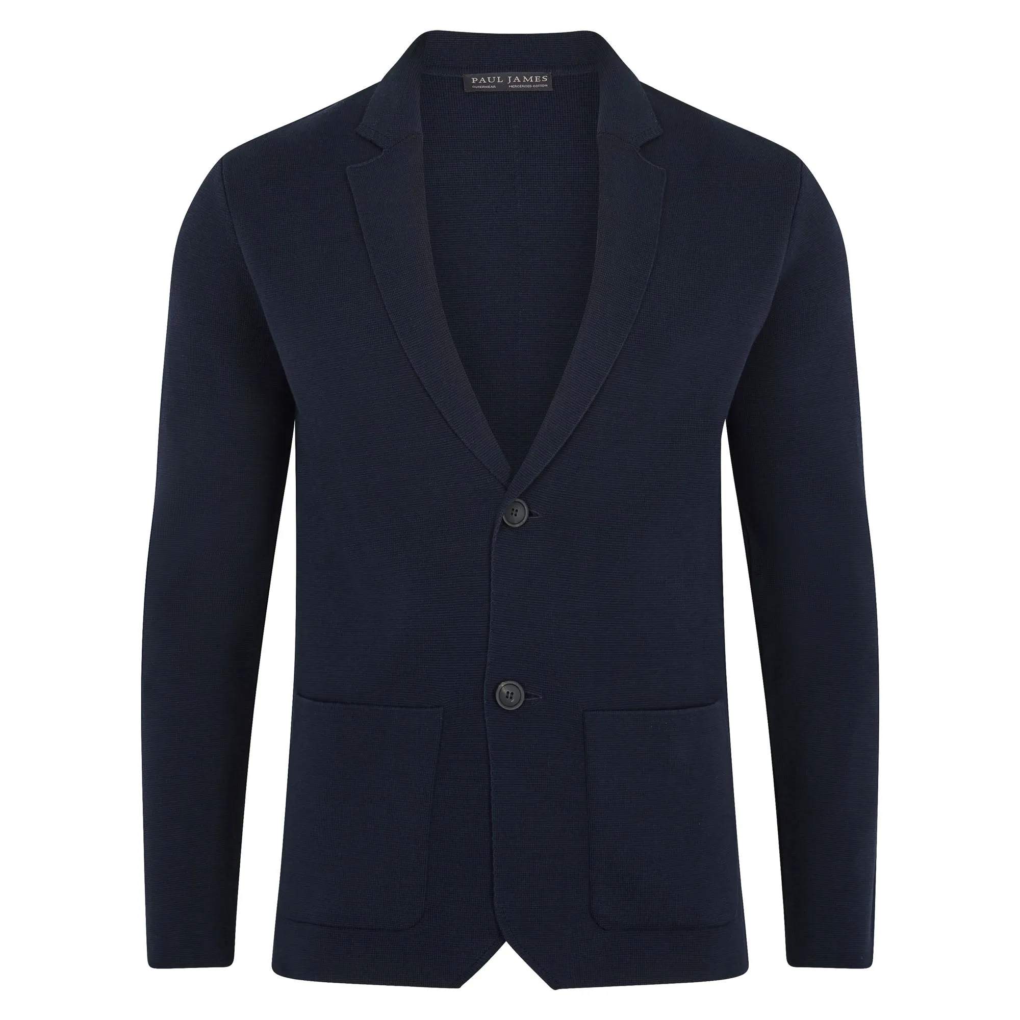 Mens Lightweight Mercerised Cotton Knitted Blazer