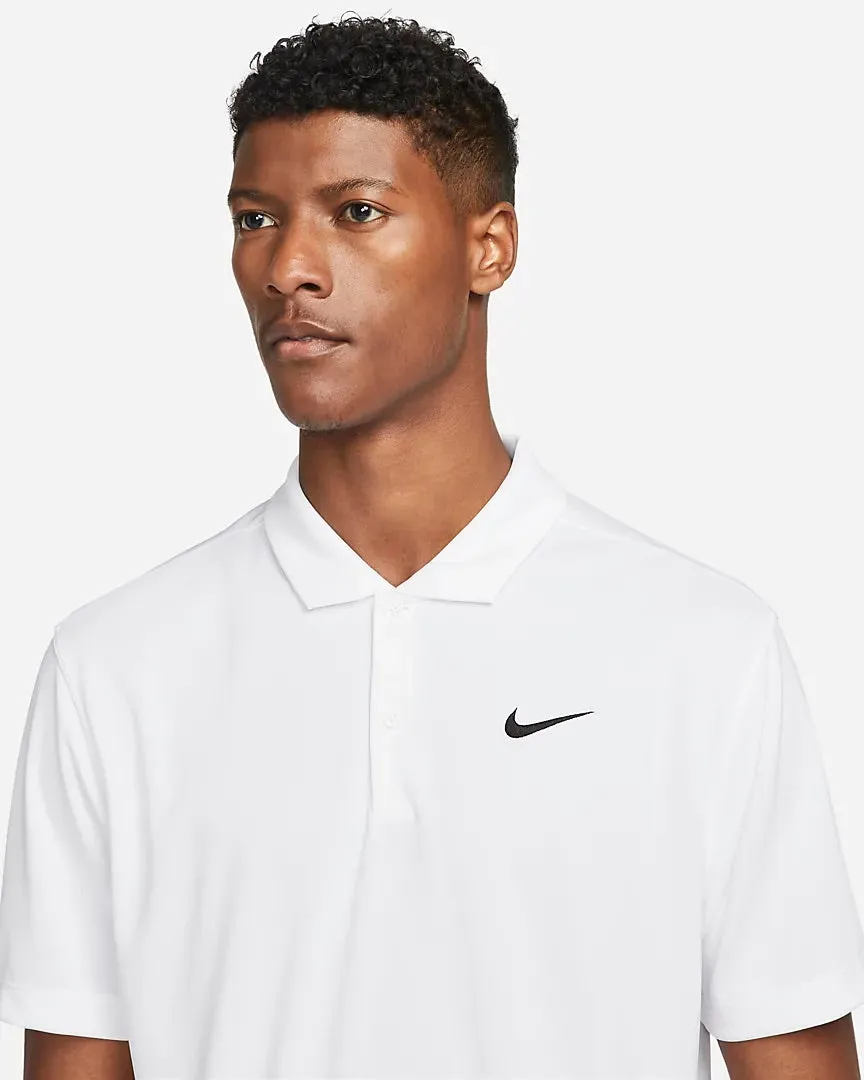 Mens NikeCourt Dri-FIT Polo (White)