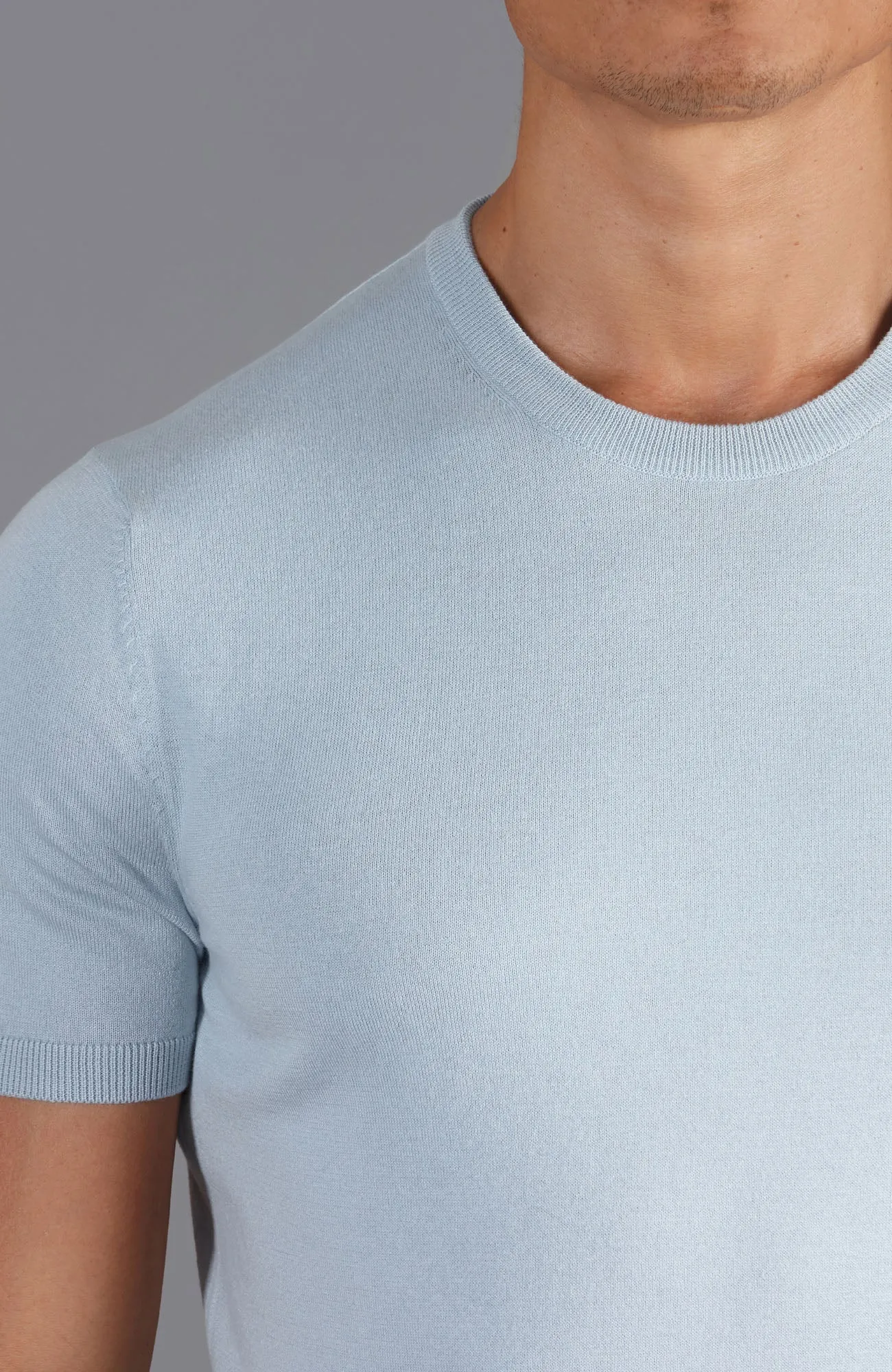 Mens Ultra Fine Cotton Knitted T-Shirt