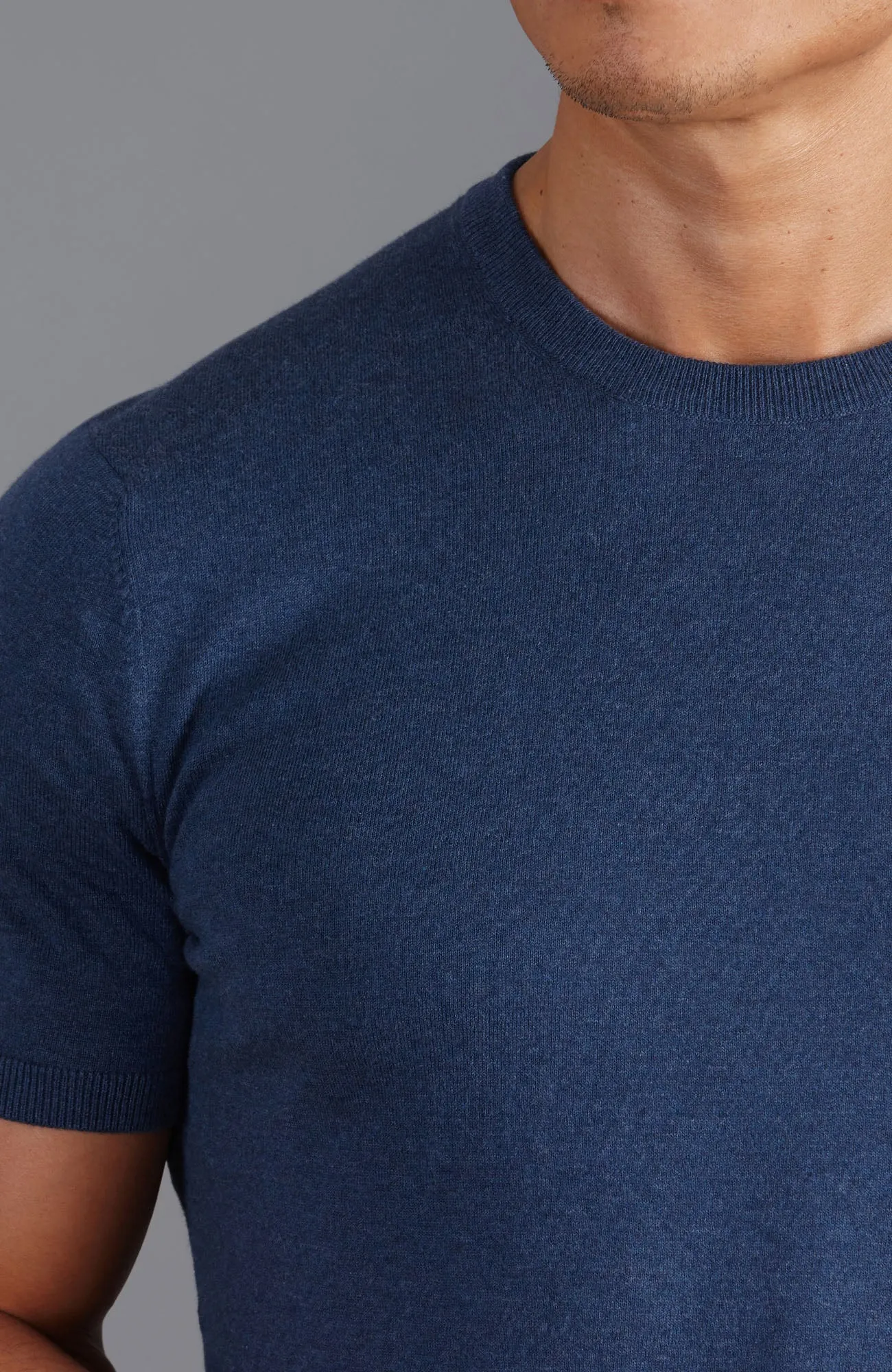 Mens Ultra Fine Cotton Knitted T-Shirt