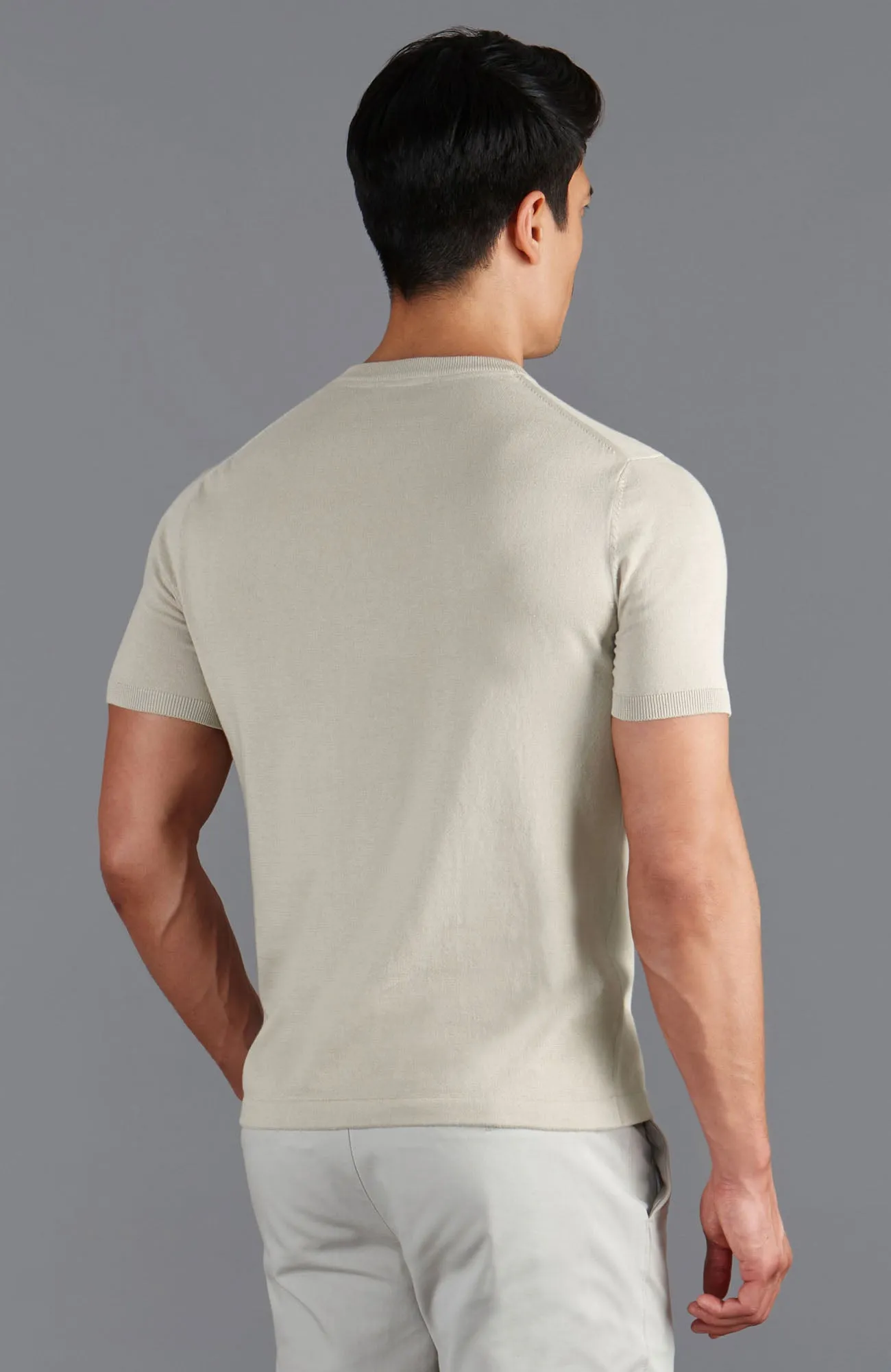 Mens Ultra Fine Cotton Knitted T-Shirt