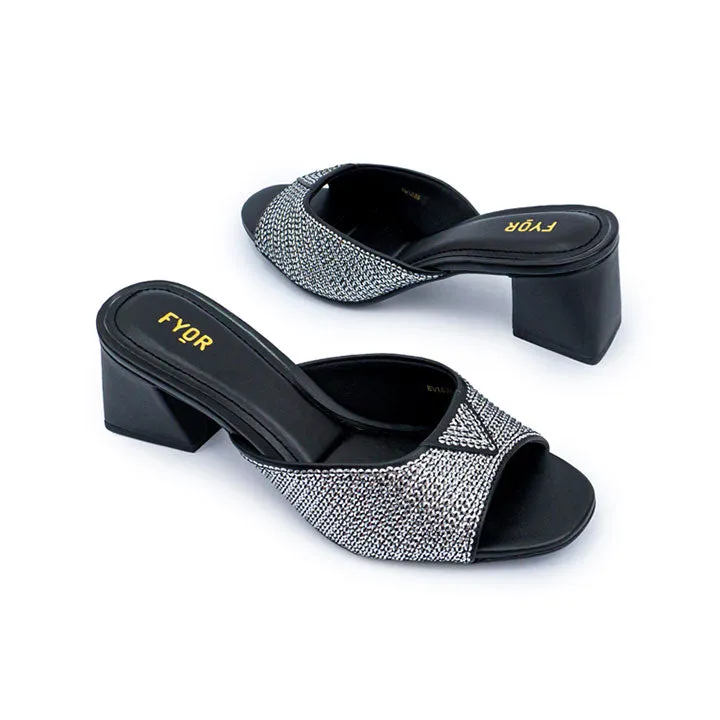 Metallic Sequins Mule Sandal BVL 026