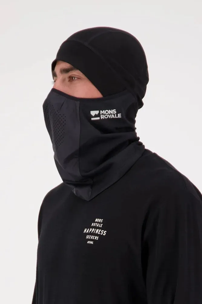 Mons Royale Storm Tech Merino Balaclava - Black