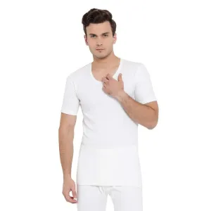 Monte Carlo Men Off White Short Sleeve Thermal Top