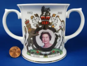 Mug Golden Jubilee Of Queen Elizabeth II 50 Years 2002 Loving Cup