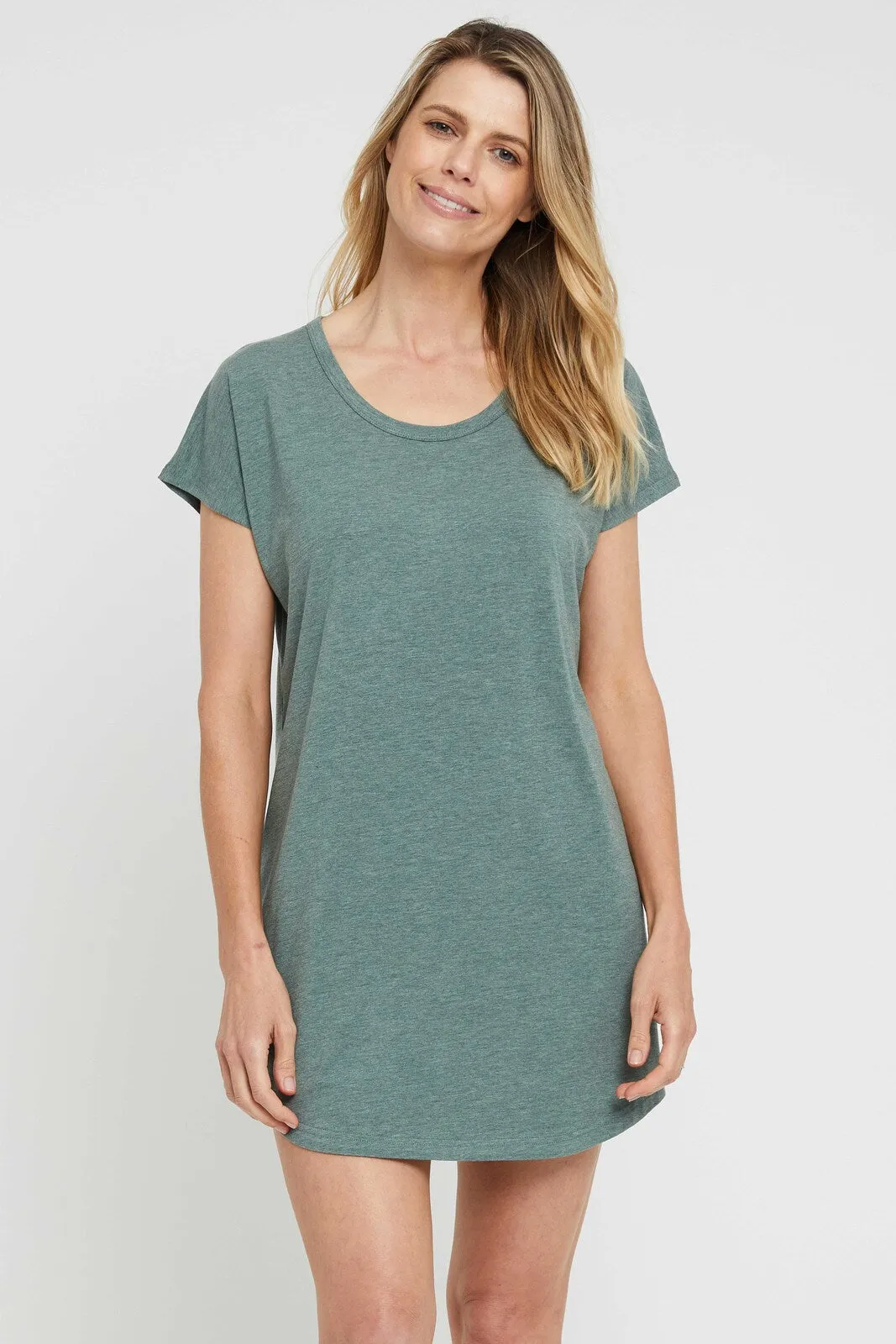 Niah Night Dress - Moss Green