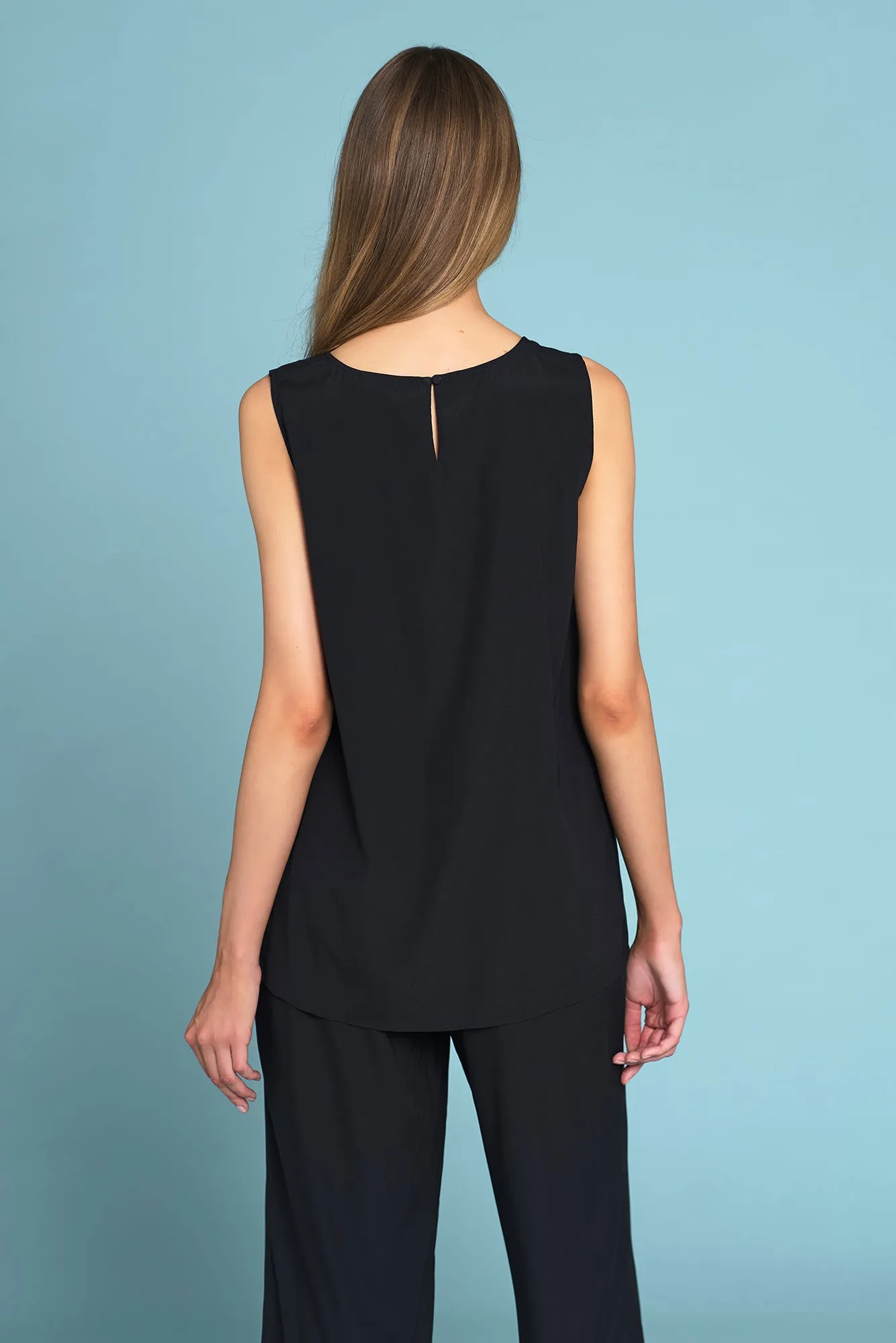 Olivia Newton-John Silk Tunic - Black