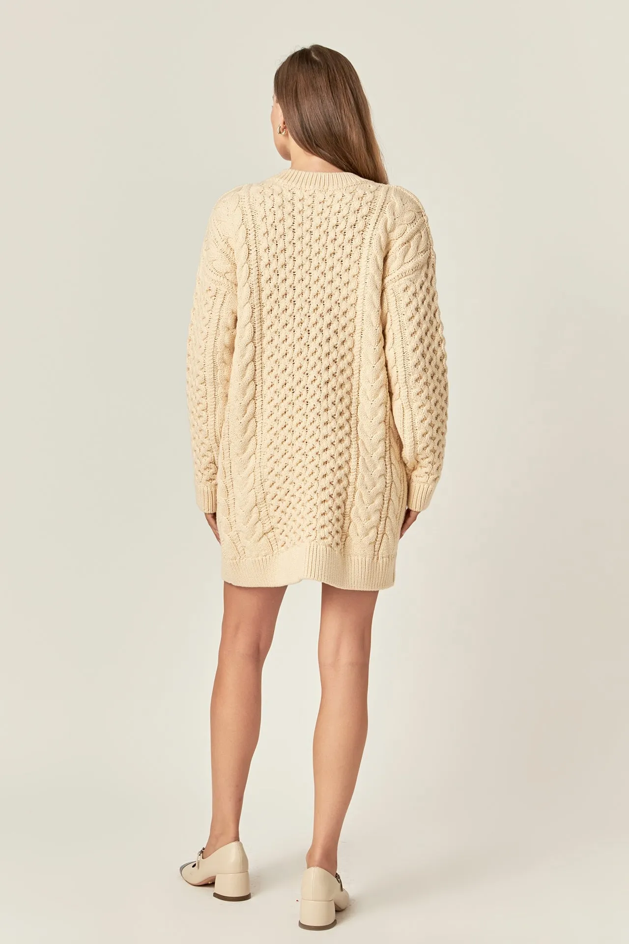 Oversized Cable Knit Dress