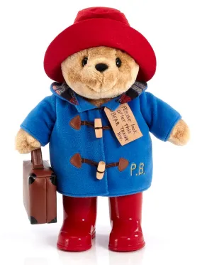 Paddington Bear with suitcase and boots by Rainbow Designs - 36cm