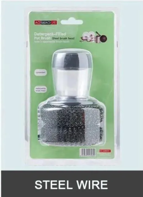 Palm Brush Kitchen Soap Washing Dispenser