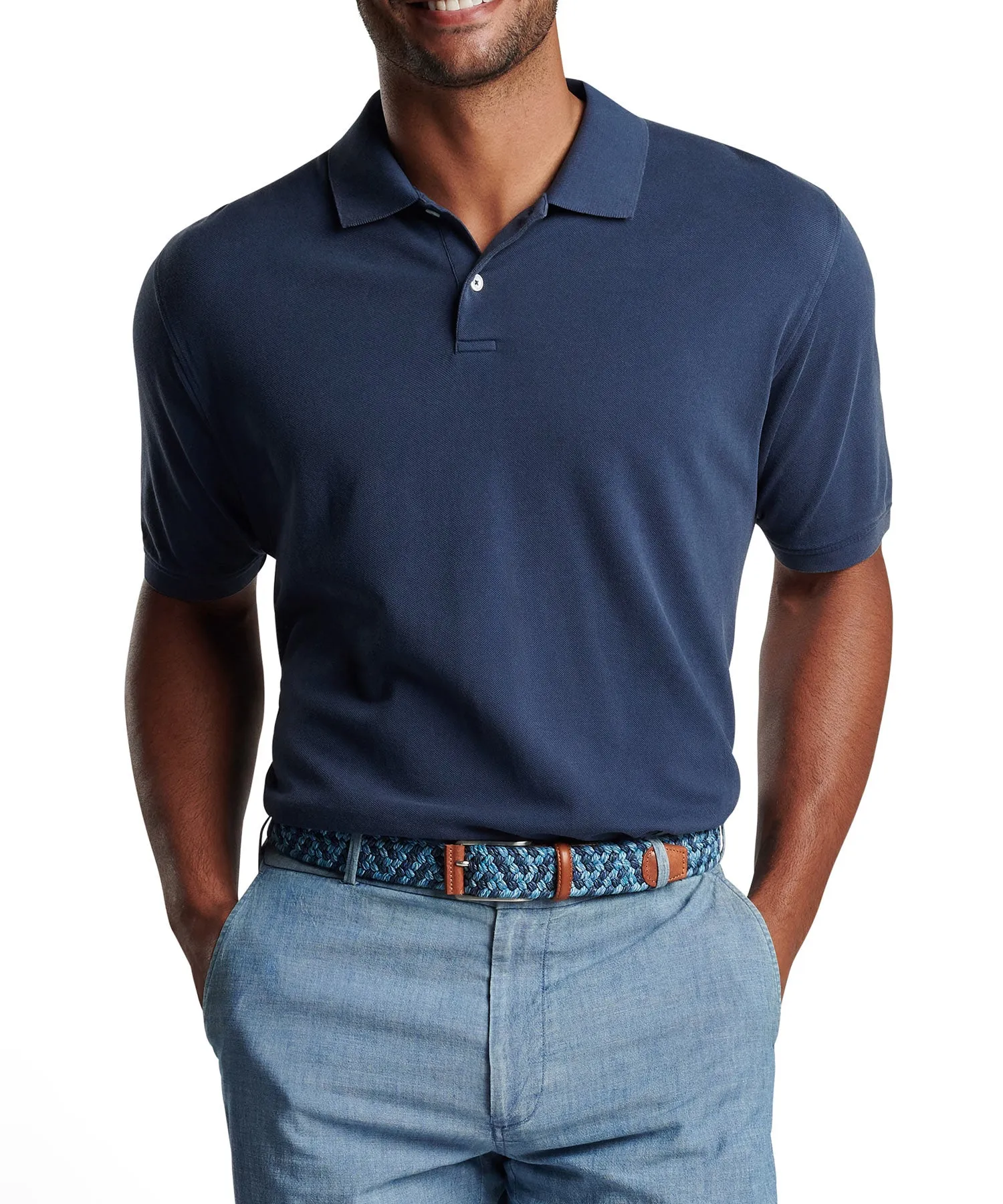 Peter Millar Short Sleeve Sunrise Pique Polo Knit Shirt