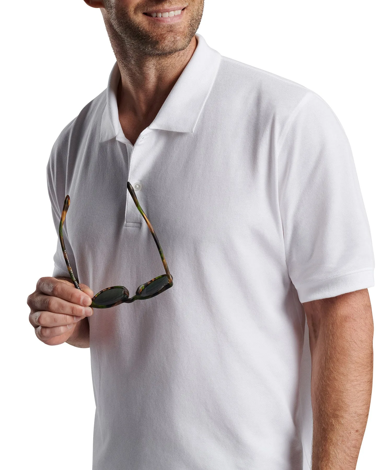 Peter Millar Short Sleeve Sunrise Pique Polo Knit Shirt