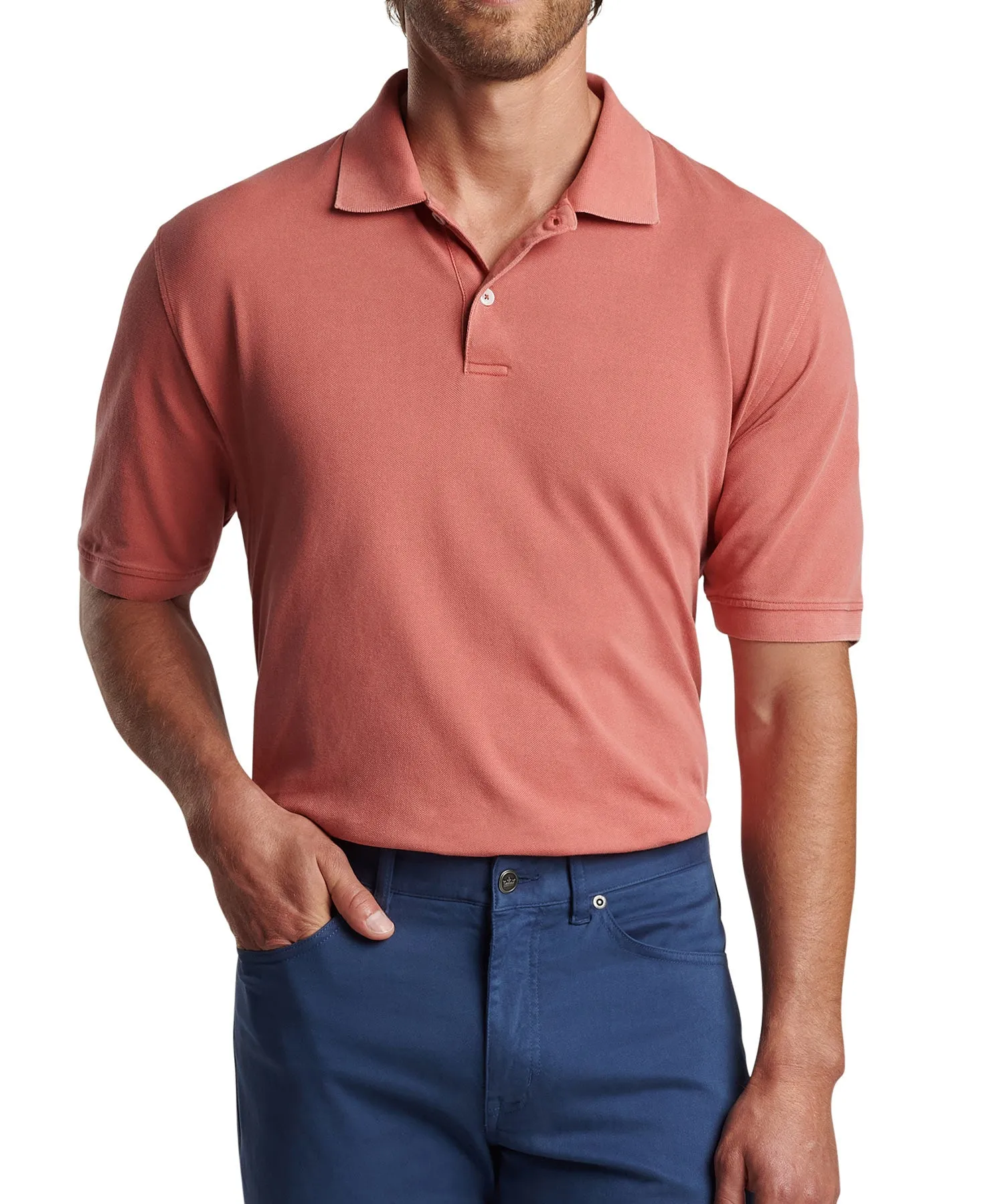 Peter Millar Short Sleeve Sunrise Pique Polo Knit Shirt