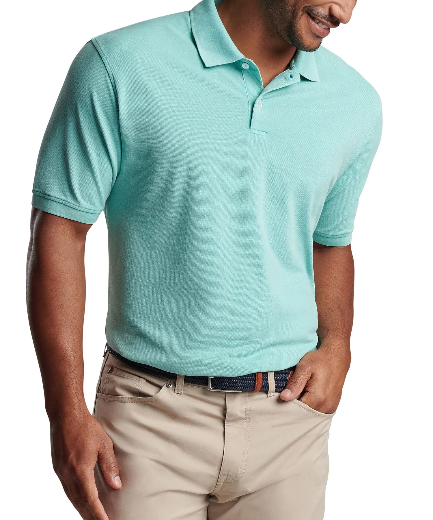 Peter Millar Short Sleeve Sunrise Pique Polo Knit Shirt