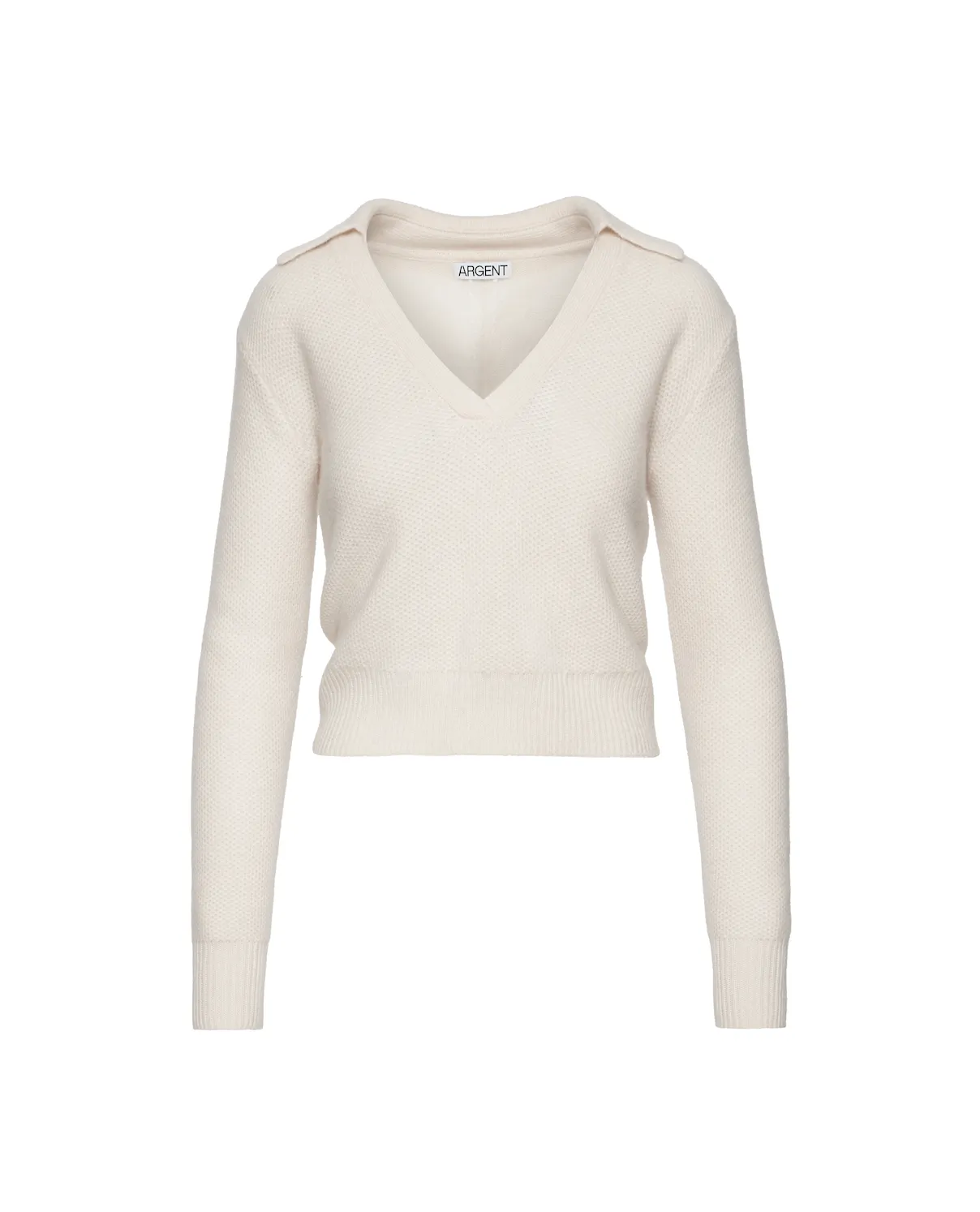 Polo Sweater in Wool Cashmere | Cream