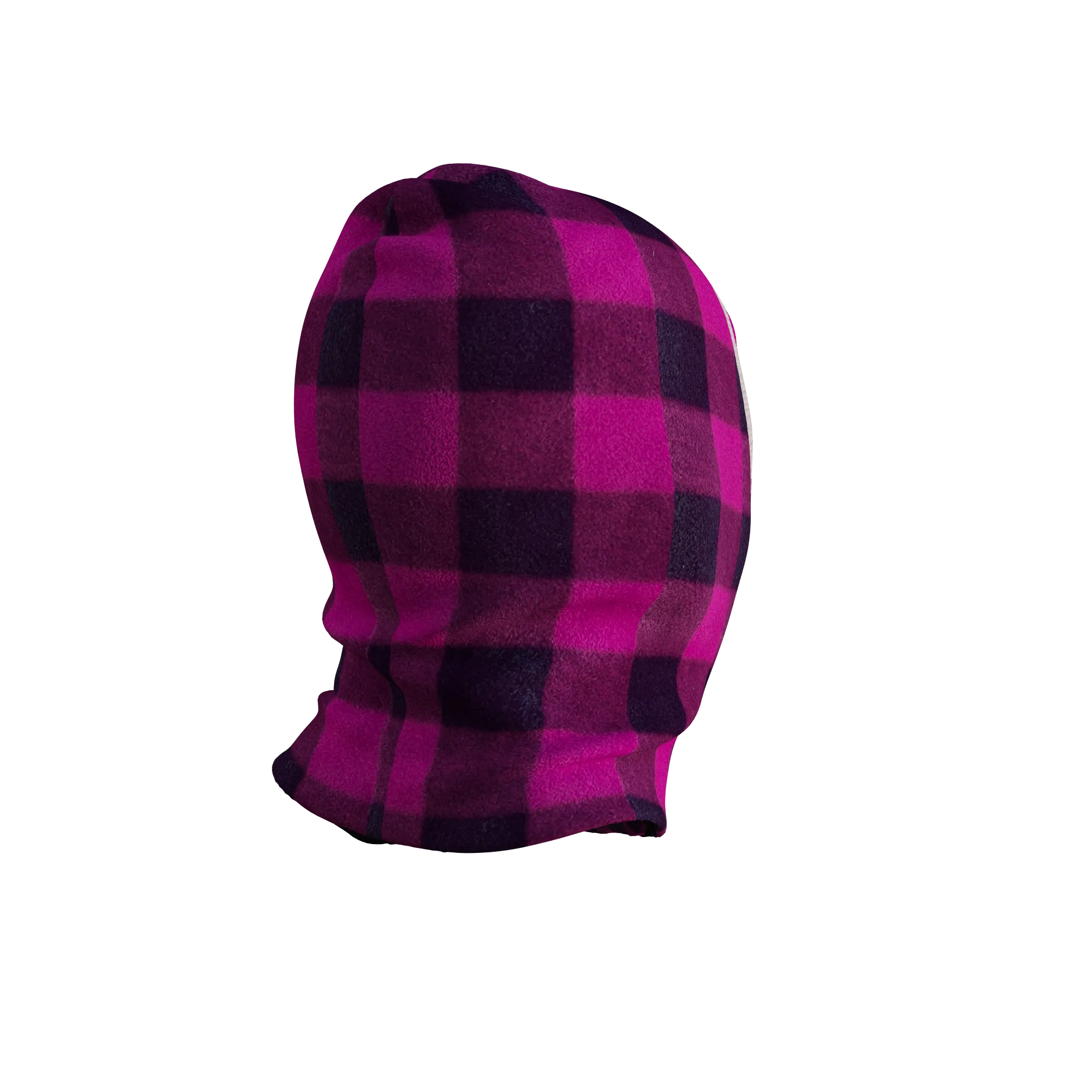 Pook Ninja - Pink Plaid and Black Double Layer Polar Fleece Balaclava