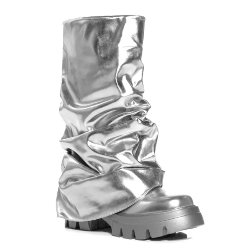 Pre Order:  Metallic Slip On Boots