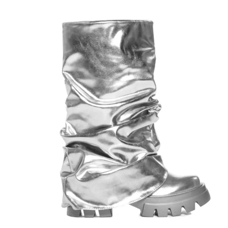 Pre Order:  Metallic Slip On Boots