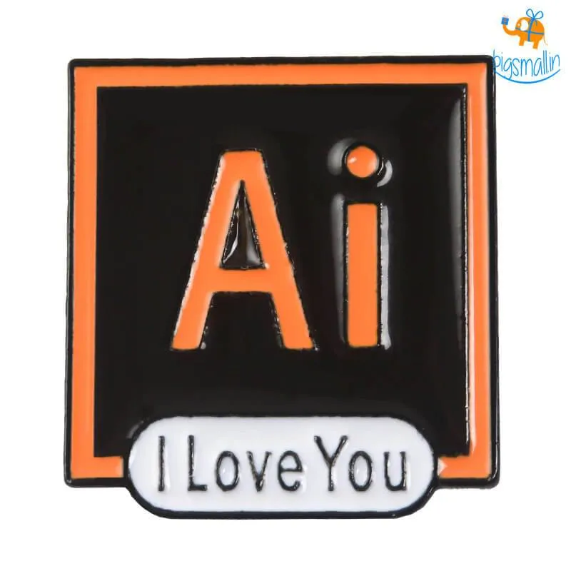 Ps Ai Love You Lapel Pins - Set of 2