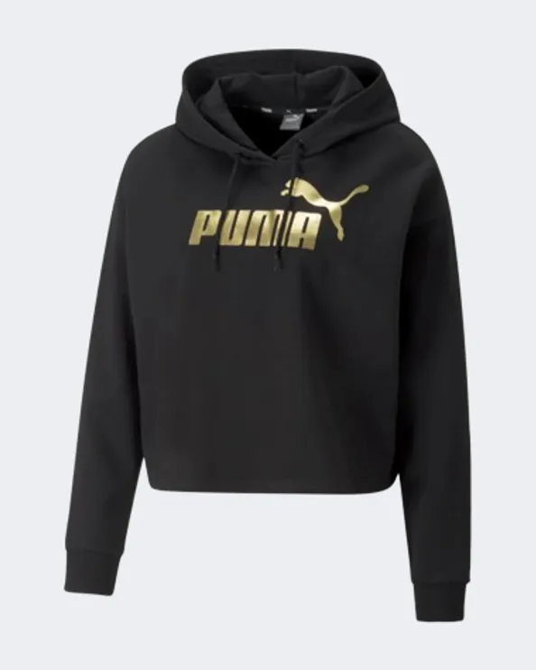 Puma Essentials  Metallic Logo Women Lifestyle Hoody Black 84995701