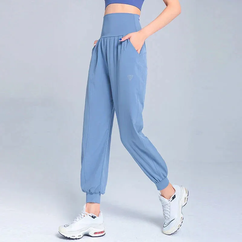 Quick Dry High Waist Jogging Sweatpant with Side Reflection