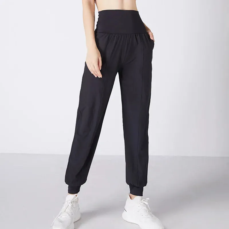 Quick Dry High Waist Jogging Sweatpant with Side Reflection