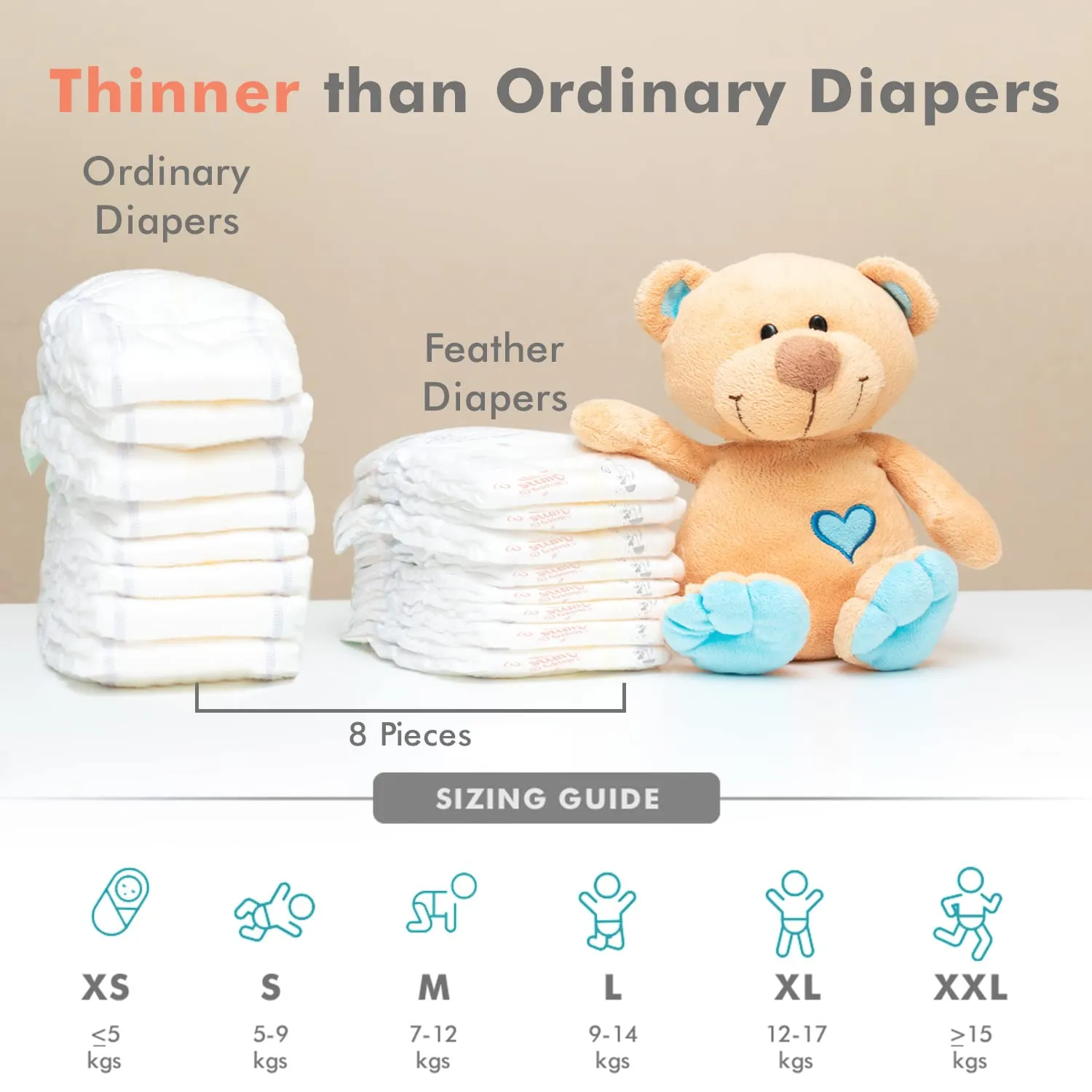 R for Rabbit Large L Size Premium Feather Diaper for Baby 9 to 14 kgs (92 Combo Pack Offer)