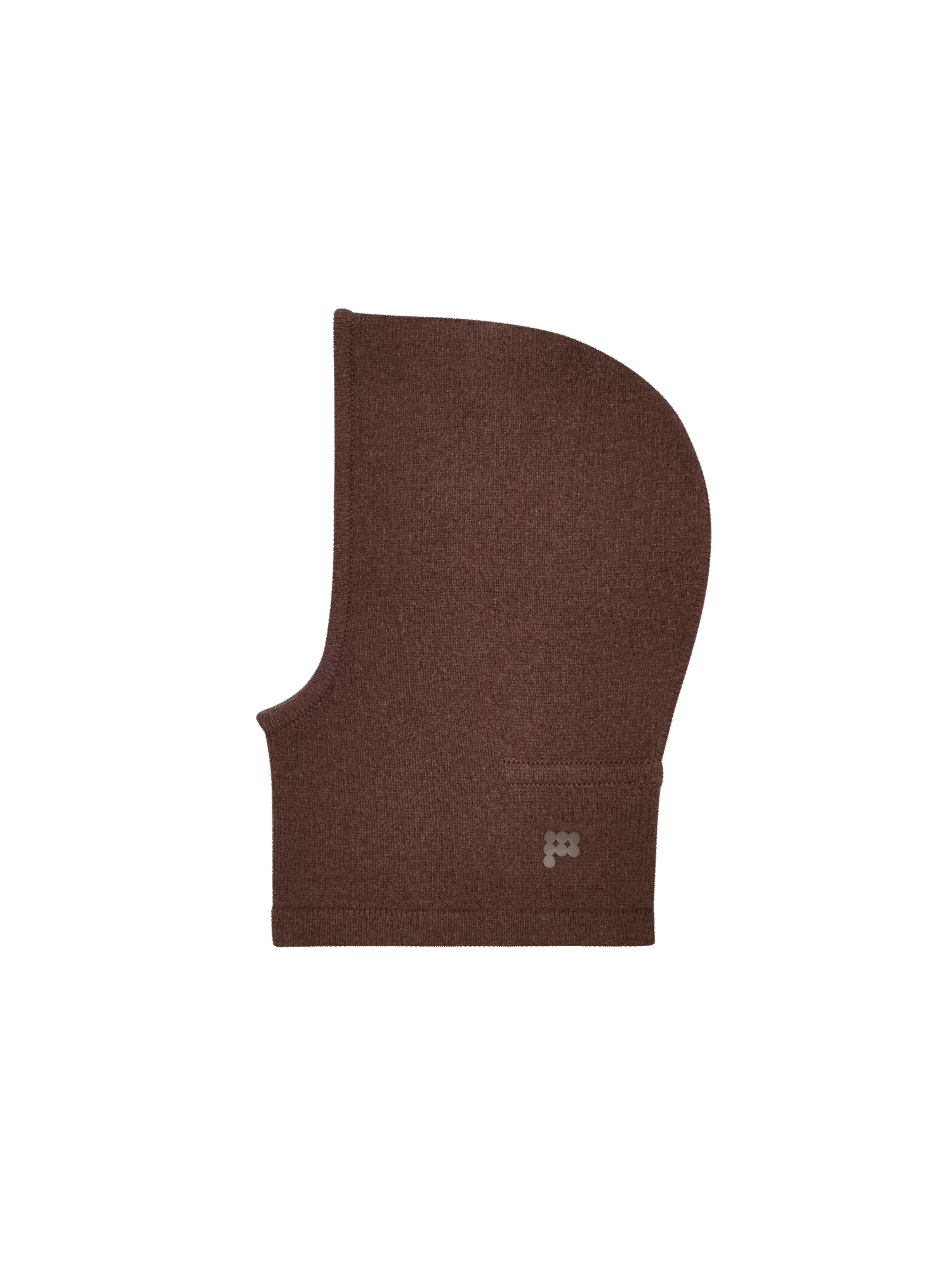 Recycled Cashmere Chunky Balaclava—chestnut brown