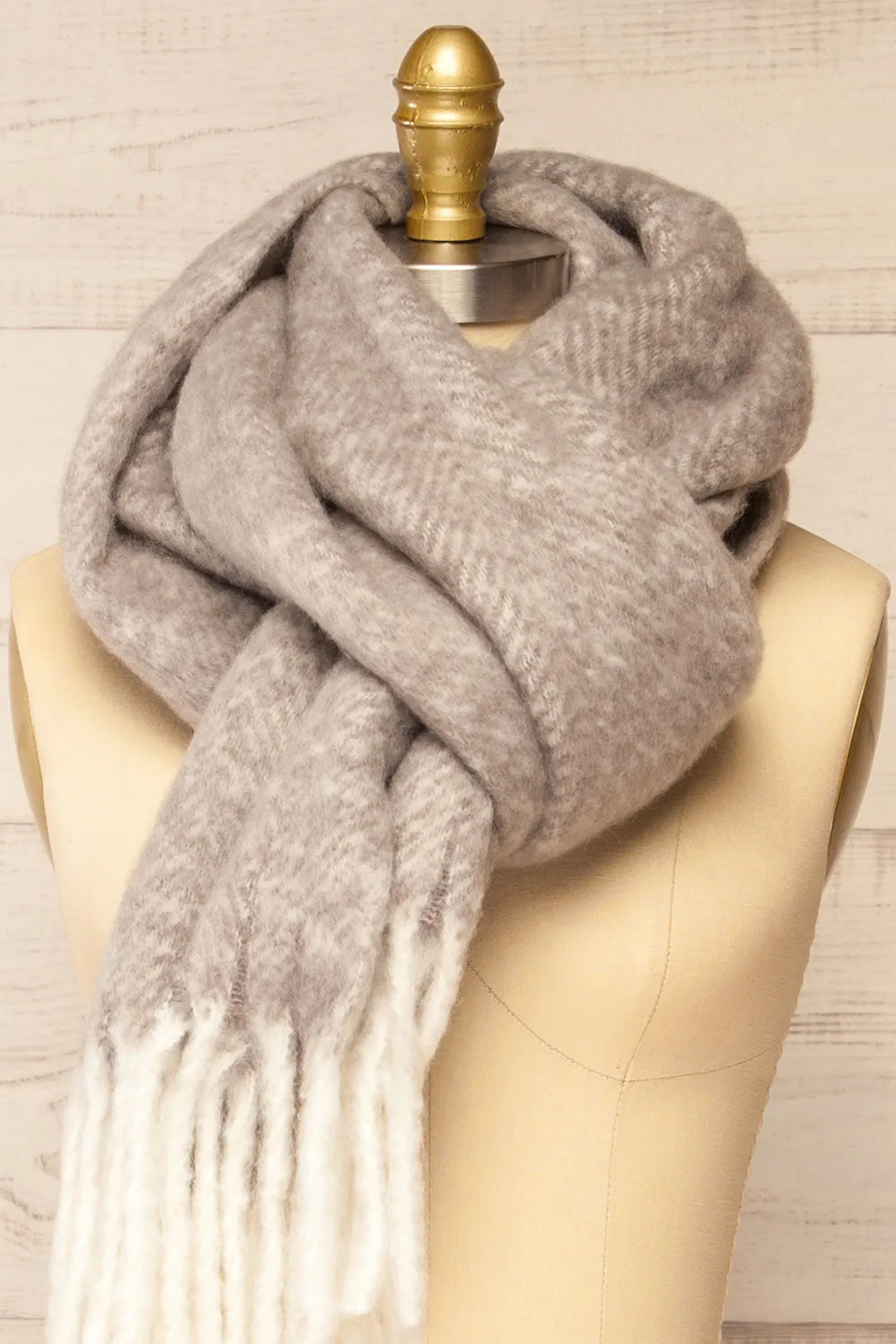 Requi Grey | Oversized Soft Knit Scarf